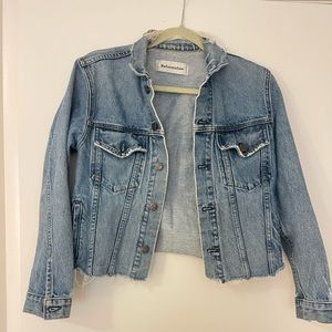 Reformation Vintage Distressed Denim Jacket XS